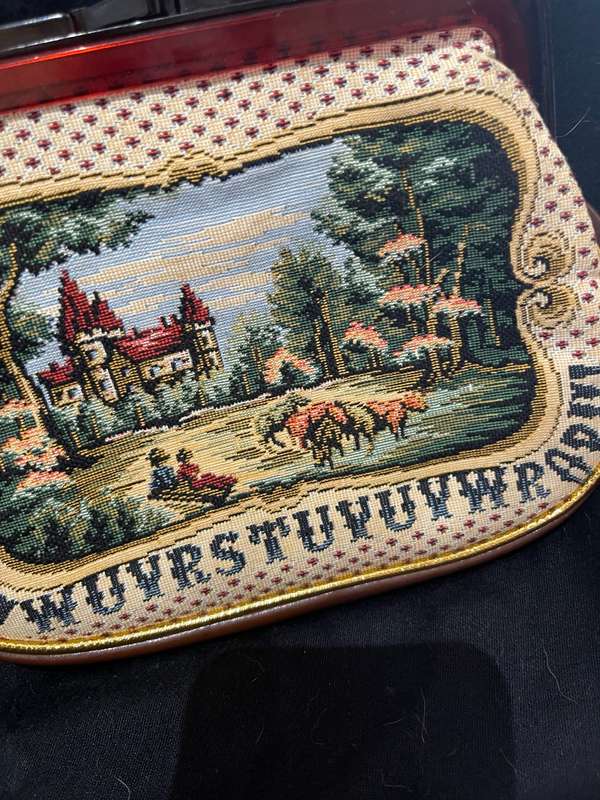 Handbag clutch bag tapestry style