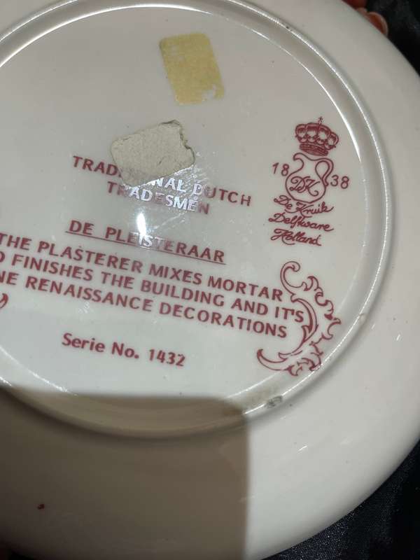 Plate Delft De Pleisteraar pink
