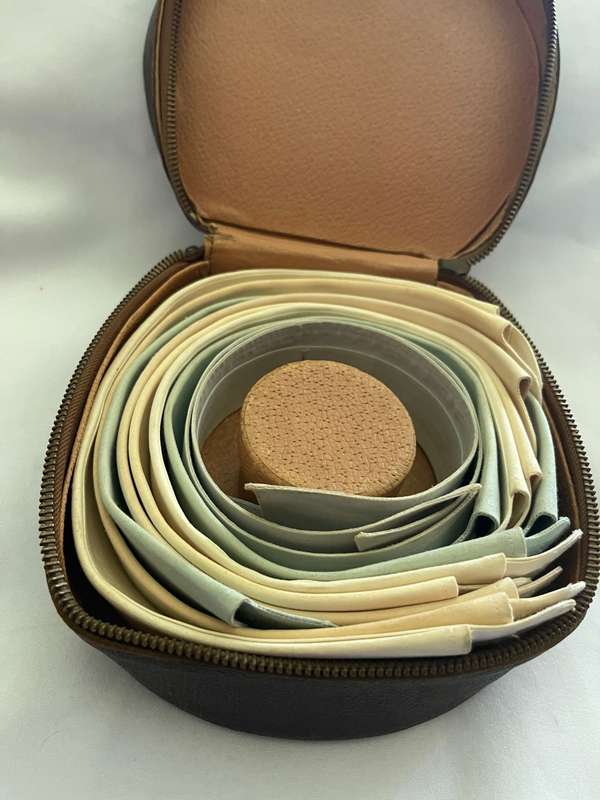 Collar holder with starched collars antique