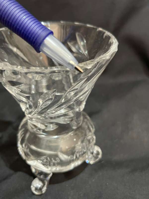 Vase rose cut snail footed