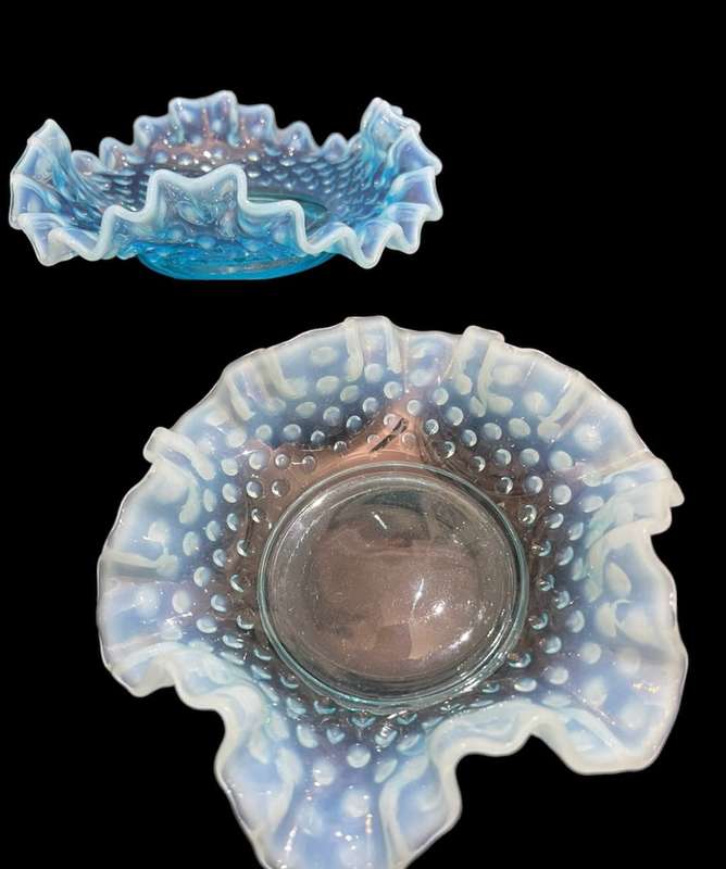Bowls each hobnail glass each