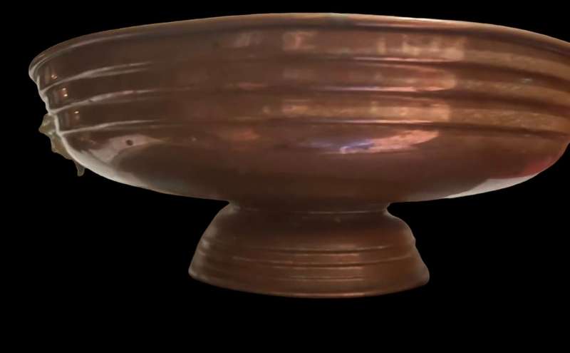 Bowl copper large antique
