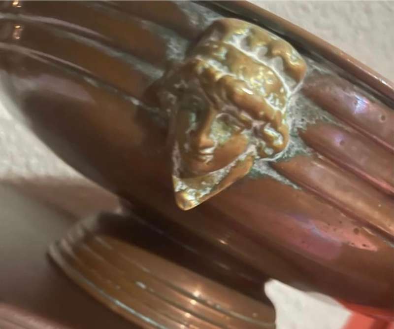Bowl copper large antique