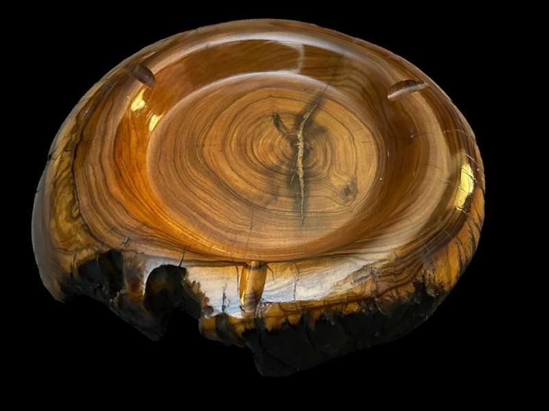 Ashtray Olive wood large