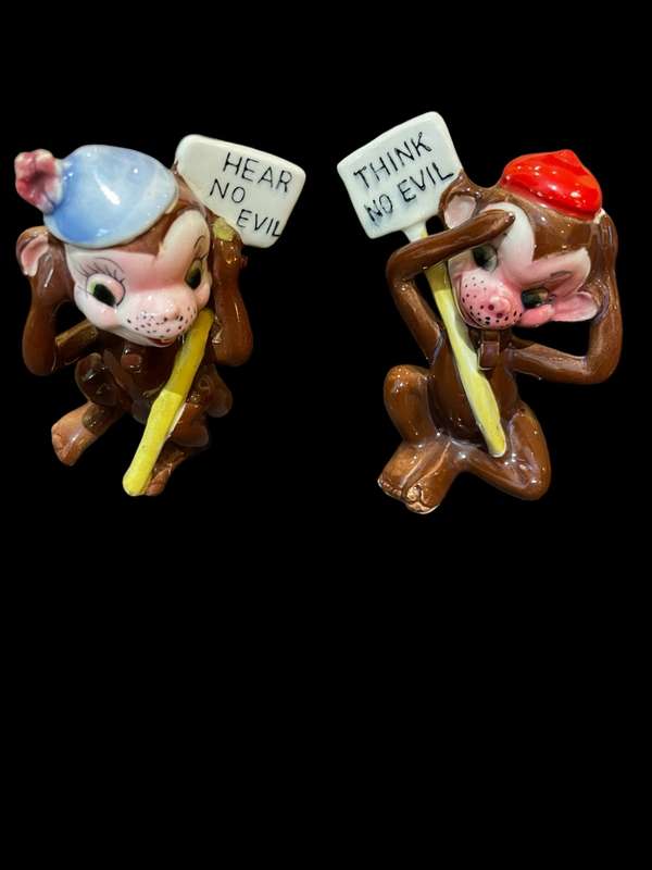 Ornaments Hear/speak/see/think no evil Balboa ornaments