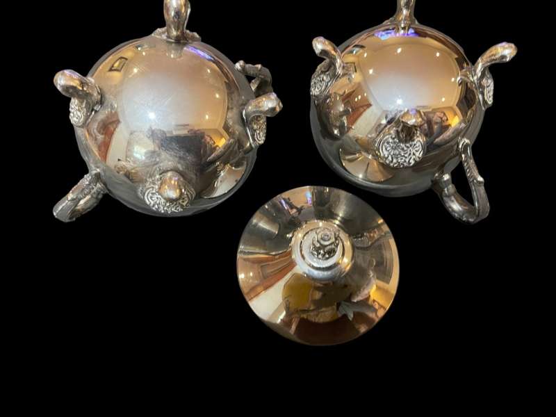 Creamer sugar basin silver plated