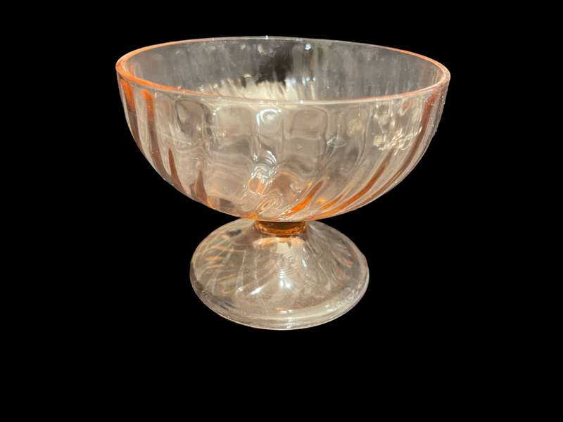 Bowl pink glass