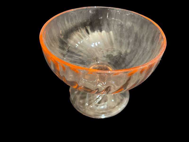 Bowl pink glass
