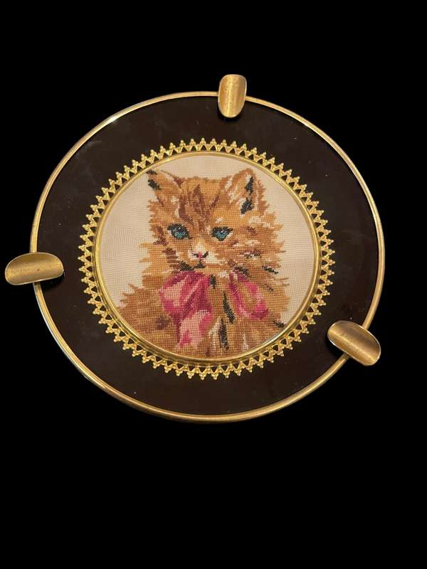 Framed petit point piece