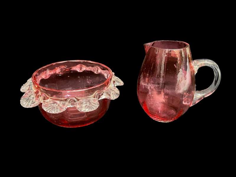 Creamer sugar basin glass