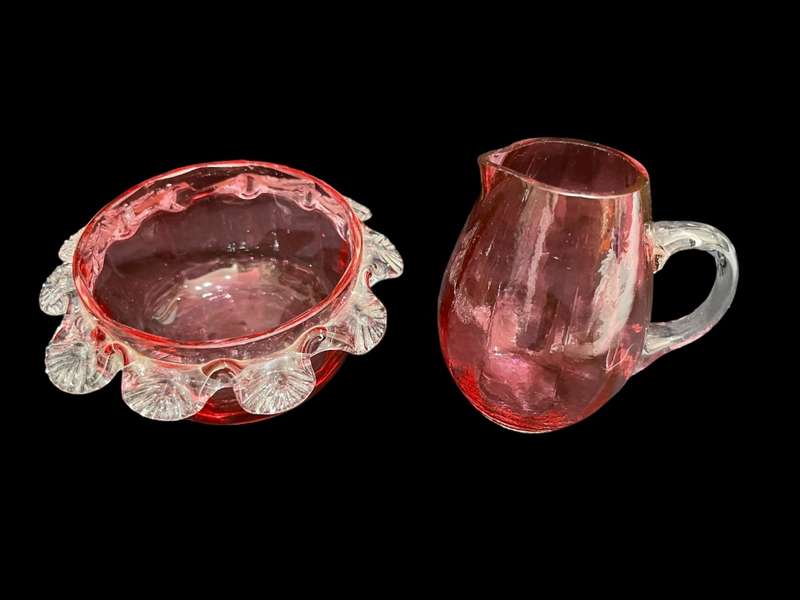 Creamer sugar basin glass
