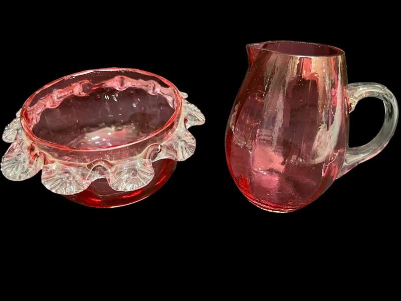 Creamer sugar basin glass