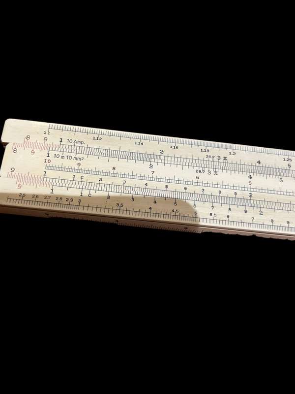 Slide ruler bamboo antique