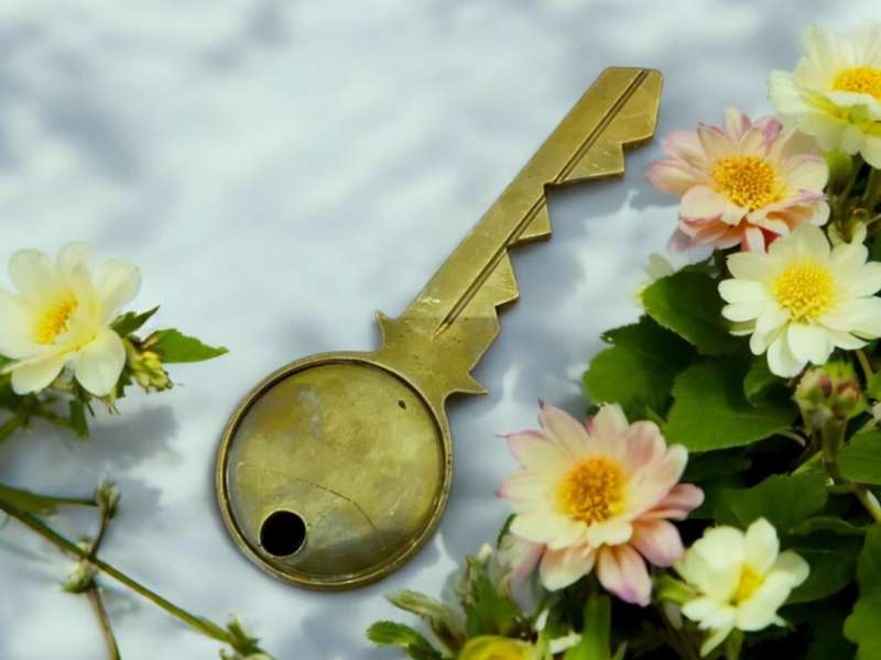 Ornament 21st Key brass large