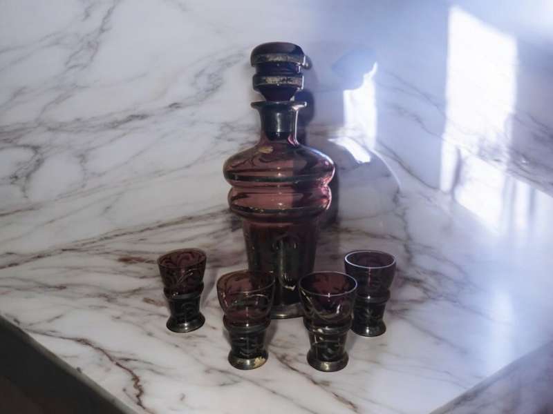 Decanter glasses Sherry Venetian
