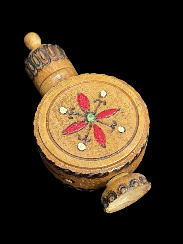 Ornament bottle wood