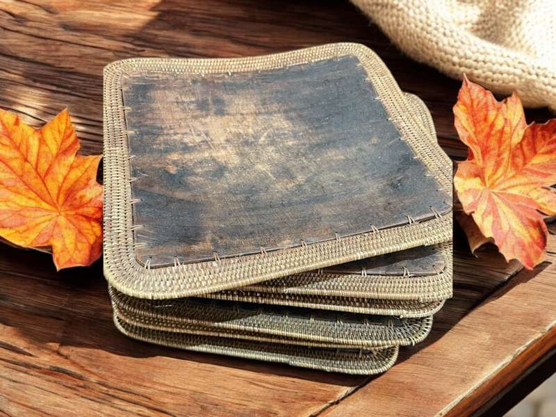 Placemats wood rustic x6