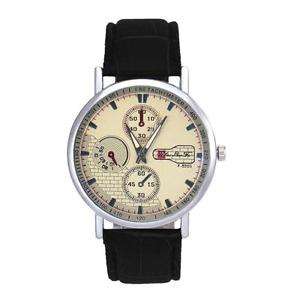 Casual Watch Men Leather Analog Quartz Business Wrist Watch 4 COLOURS *low shipping*