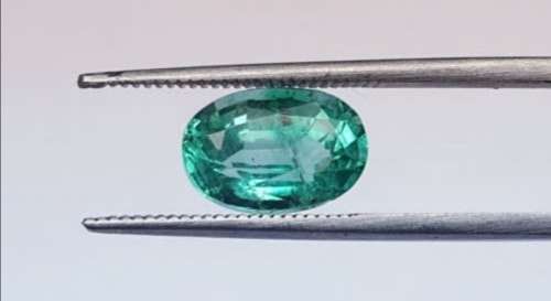 Double lab certified 2.39ct Natural Untreated Columbian Strong Bluish Green Emerald