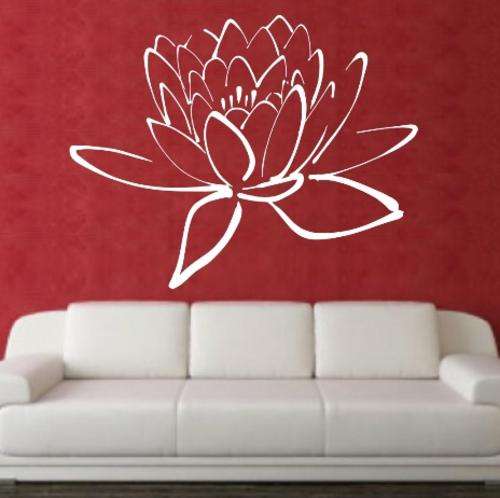 VINYL DECAL - ABSTRACT LOTUS - WALL ART