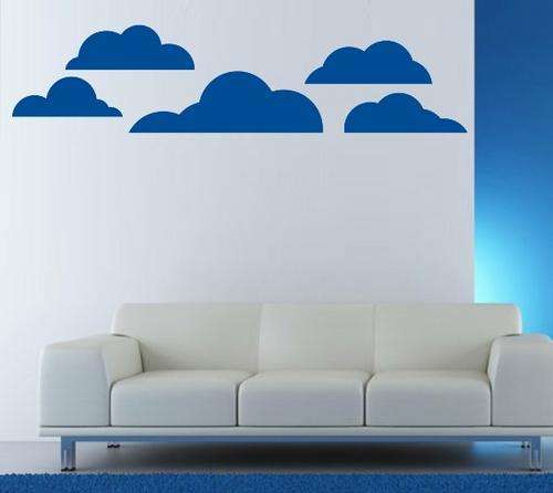VINYL DECAL - CLOUDS TYPE 2 - WALL ART - CHOOSE COLOUR*