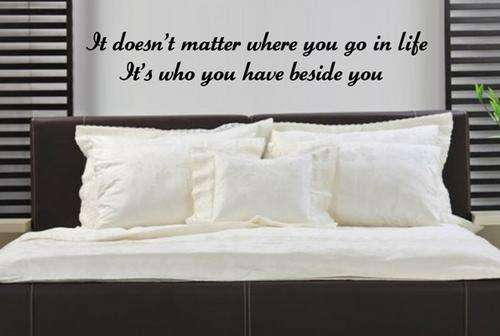 VINYL DECAL - BESIDE YOU INSPIRATIONAL QUOTE - WALL ART