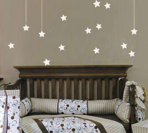 VINYL DECAL - HANGING STARS - WALL ART