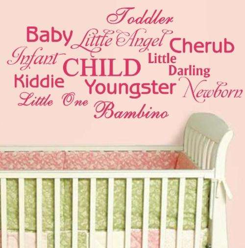 VINYL DECAL - CHILD INSPIRATIONAL WORD CLOUD - WALL ART
