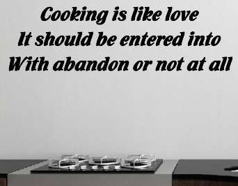 VINYL DECAL - COOK LIKE LOVE INSPIRATIONAL QUOTE TYPE 4 - WALL ART