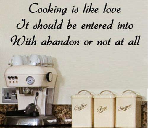 VINYL DECAL - COOK LIKE LOVE INSPIRATIONAL QUOTE TYPE 6 - WALL ART