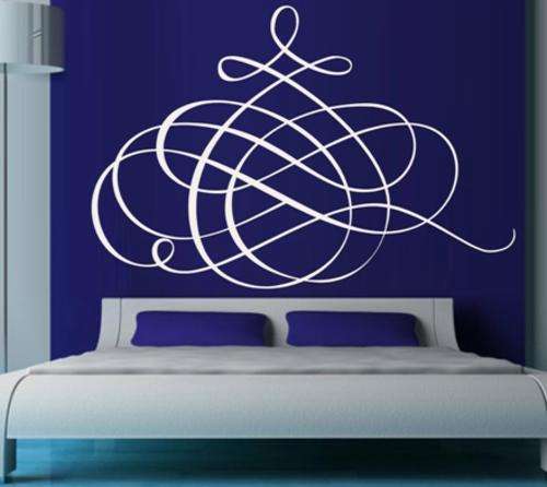 VINYL DECAL - CALLIGRAPHIC FLOURISH TYPE 1 - WALL ART - CHOOSE COLOUR*
