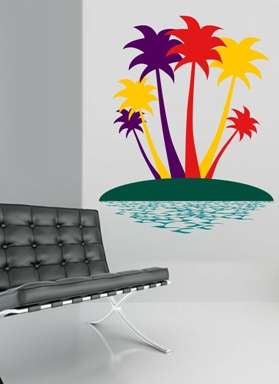 VINYL DECAL - PALM TREES 2 TYPE 2 - WALL ART