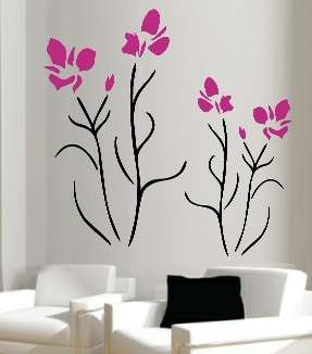 VINYL DECAL - FLOWERS TYPE 2 - WALL ART