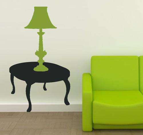 VINYL DECAL - TABLE & LAMP COMBO - WALL ART