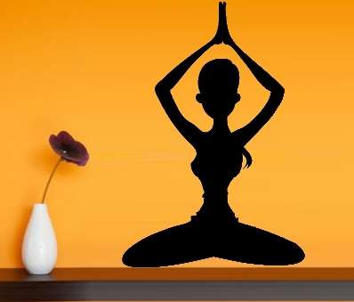 VINYL DECAL - YOGA GIRL - WALL ART