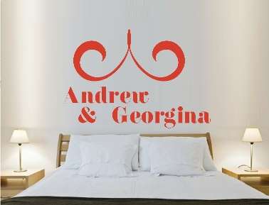 VINYL DECAL - PERSONALISED FLOURISH - WALL ART