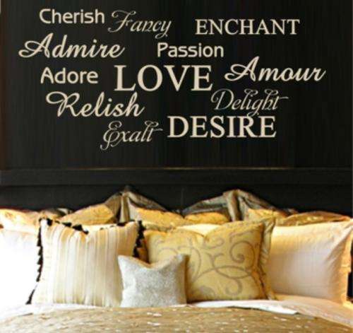 VINYL DECAL - LOVE INSPIRATIONAL WORD CLOUD - WALL ART - CHOOSE COLOUR*