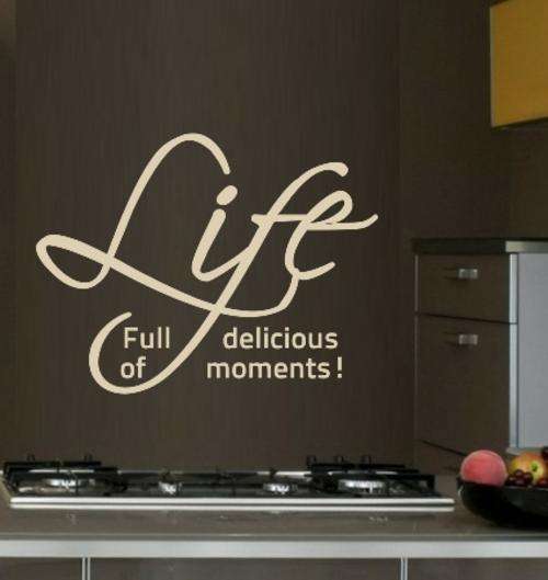 VINYL DECAL - LIFE IS DELICIOUS TYPE 1 - WALL ART