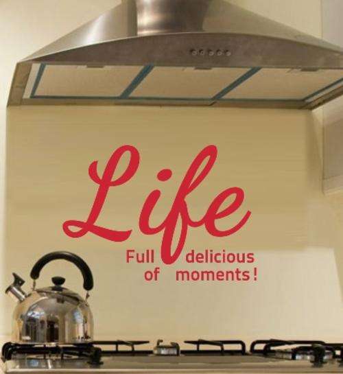 VINYL DECAL - LIFE IS DELICIOUS TYPE 2 - WALL ART