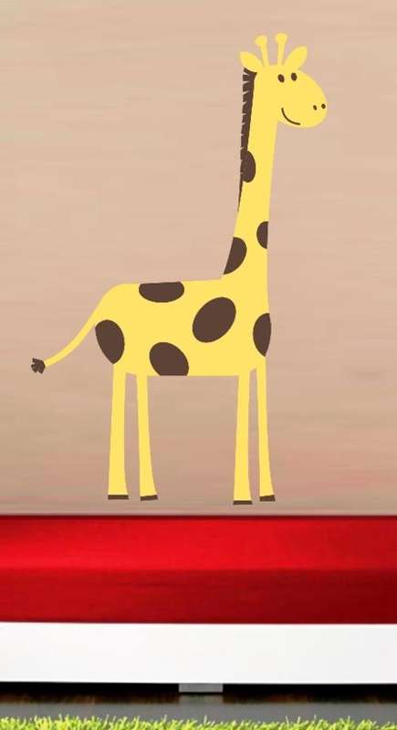 VINYL DECAL - CUTE GIRAFFE - WALL ART - CHOOSE COLOUR