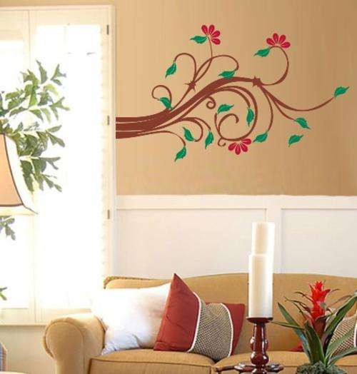 VINYL DECAL - FLORAL BRANCH - WALL ART