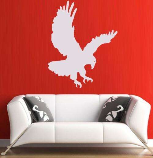 VINYL DECAL - LANDING EAGLE BIRD - WALL ART - CHOOSE COLOUR