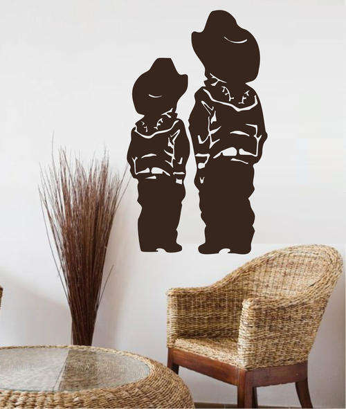 FREE SHIPPING - COWBOY KIDS WALL STICKER - CHOOSE COLOUR