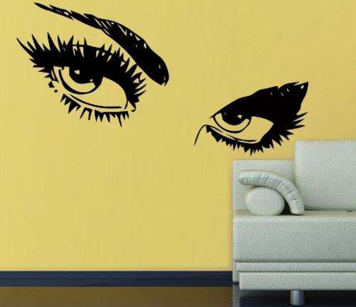 FREE SHIPPING - SEXY EYES WALL STICKER - CHOOSE COLOUR