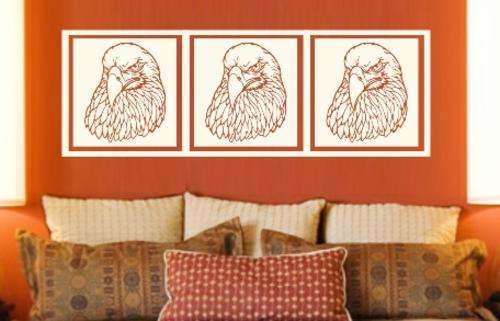 VINYL DECAL - EAGLE THREESOME - WALL ART