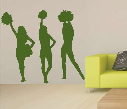 VINYL DECAL - CHEERLEADERS - WALL ART