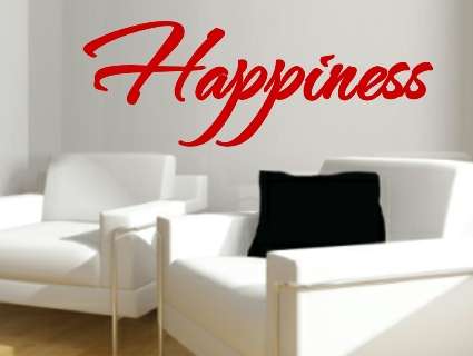 VINYL DECAL - HAPPINESS - WALL ART