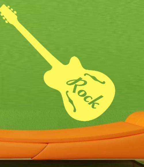 VINYL DECAL - ROCK GUITAR - WALL ART