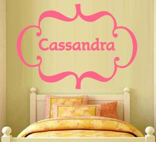 FREE SHIP/LOW COURIER - PERSONALISED FRAME 4 - WALL STICKER - 60+ COLOURS