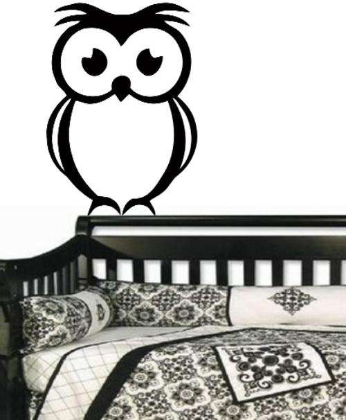 VINYL DECAL - OWL TYPE 2 - WALL ART - CHOOSE COLOUR